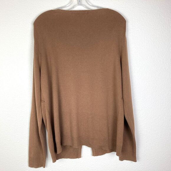 Coldwater Creek Women's Cardigan Size M 10-12 Brown Jewel Rhinestone Closure - Picture 5 of 7